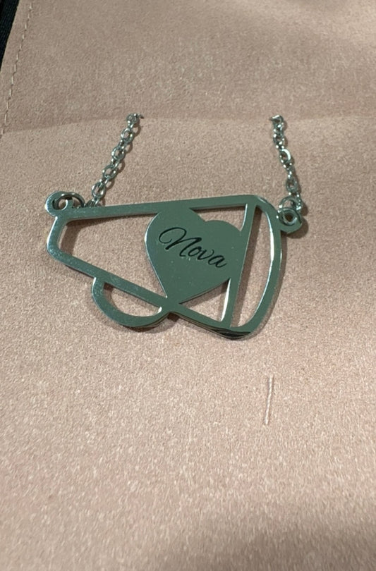 ENGRAVED MEGAPHONE NECKLACE